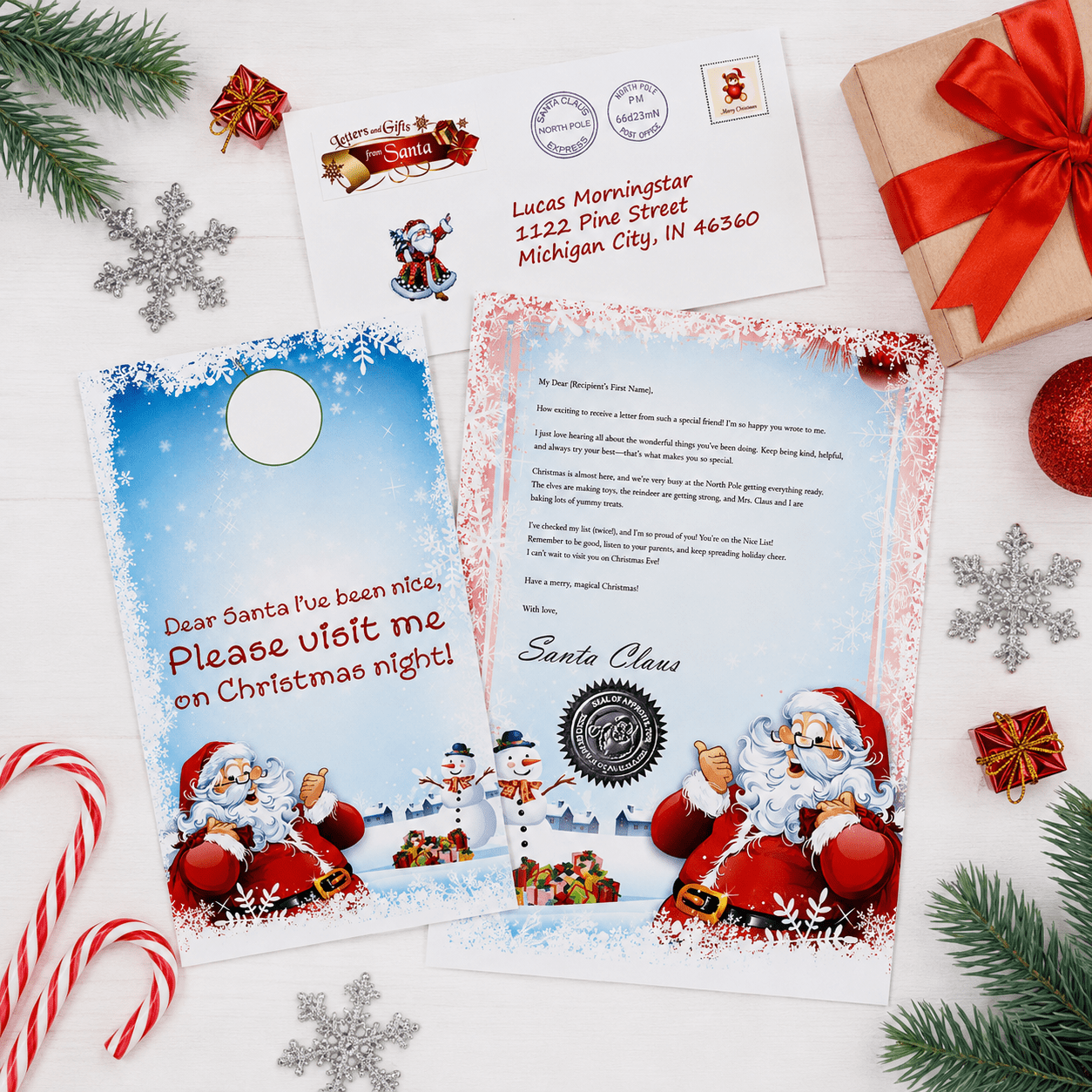 Happy Birthday Letter and Scroll from Santa Claus Happy Birthday Letter and Scroll from Santa Claus - Image 1
