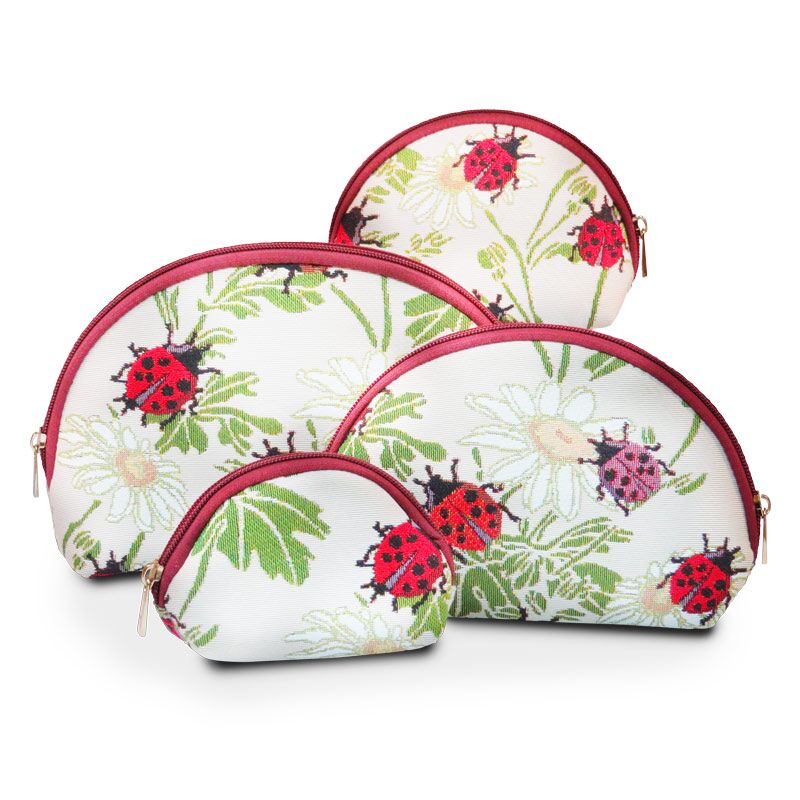 MH0308-LadyBug-LG-1.jpg Tapestry Cosmetic Bags Ladybugs - Image 1