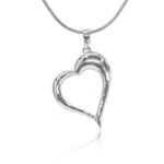 Silver Heart Pendant on 20” Sterling Silver Chain