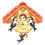Swallows Wall Clock And Santa's Chocolate Gifts - Image 2
