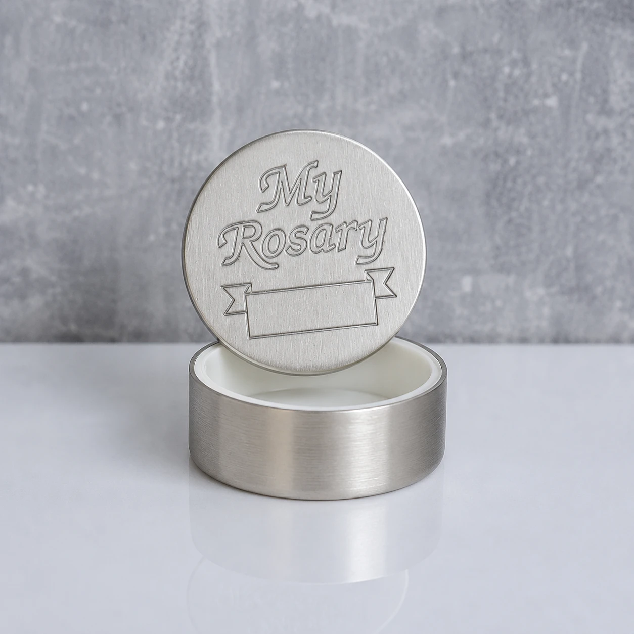 Pewter Rosary Box Pewter Rosary Box - Image 1