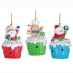 Santa Cupcake LED Ornament - Image 3