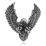 Biker Style Eagle Pendant - with Rolo Chain
