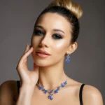 Sapphire Crystal Floral Necklace - Fashion Jewellery