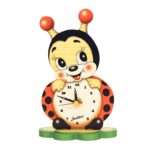 Cute Puppy Table Clock And Santa's Village Scene - Image 2