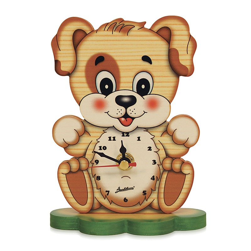 TableclockDog-pforpb0000200-LG-1.jpg Adorable Puppy Table Clock - Image 1