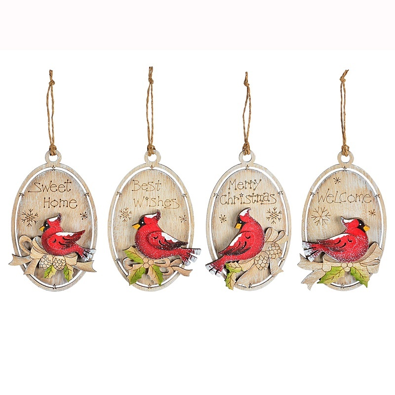 Gift tag Cardinal Ornament